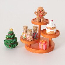 Christmas Cottage Doll House Accessories Table Decoration Festival Arrangement 8 piece set