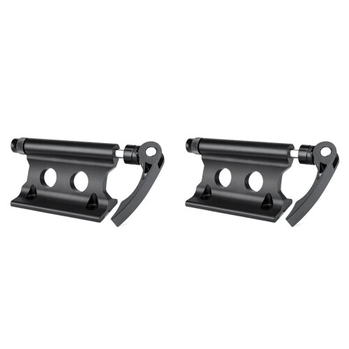 2X Bicycle Bike Front Fork Quick Release Retaining Clip Dismountable Attaching Clamp Portable Cycling Part Black