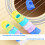 Elastic Silicones Guitar Finger Protectors For Left Hand String Pressing Aid Yellow 7