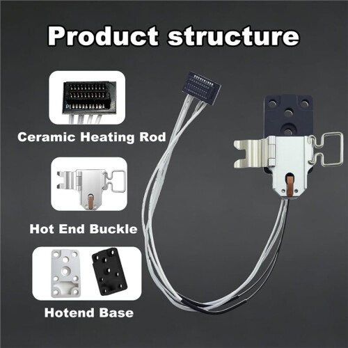 Heating Assembly Kit for A1 /A1 Hot End Heating Component with Heater Cartridge and Thermistor Temperature Sensor