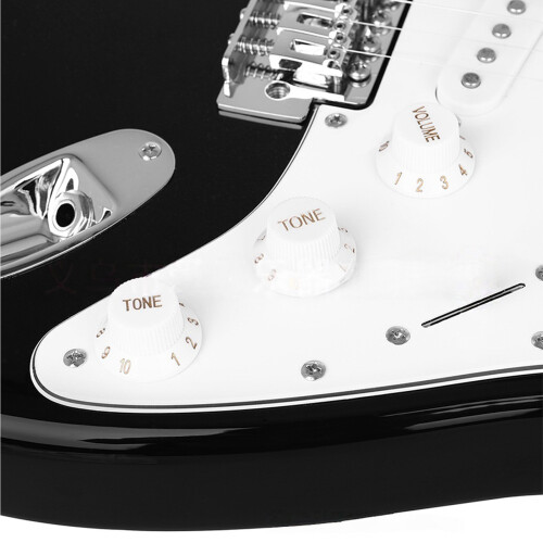 3Pcs Guitar Contral Knobs, Clear Knobs Electric Guitar Bass Top Hat Knobs Set 1