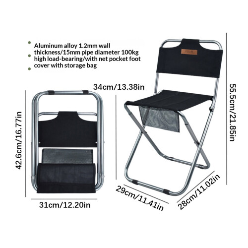 Stable Aluminum Folding Stool Portables Design Picnics Festivals Quick Setups 2