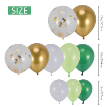 134Pcs Decorazione un Palloncino Verde con Arco di Palloncini per Feste Nella Giungla, con Foglie di Palma Tropicali Artificiali per La Festa di