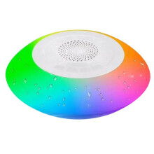 Floating Pool Speaker with Colorful Lights BT Speaker IPX7 Waterproof Tub Speaker Wireless Speaker for Outdoor/Beach