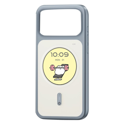 Magnetic NFC Ink Smartphone Case, Suitable for  17 Pro Max.DIY Pattern Ink Mobile Phone Case Gray 1