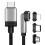 100W PD Magnetic Charging Cable 180 Rotatable Fast Charging Data Cord for Phone Laptop Tablet Multiple Devic 1m 1