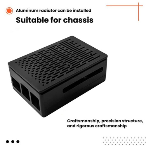 For Raspberry Pi 5 Case Cooling Shell Can Install 3.5-Inch Screen Thermal Enclosure for Raspberry Pi 5