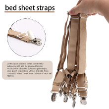 Bed Sheet Holder Straps Adjustable Elastic Band Fitted Bed Sheet Holder Fasteners Suspenders Clip for Full Size Mattress