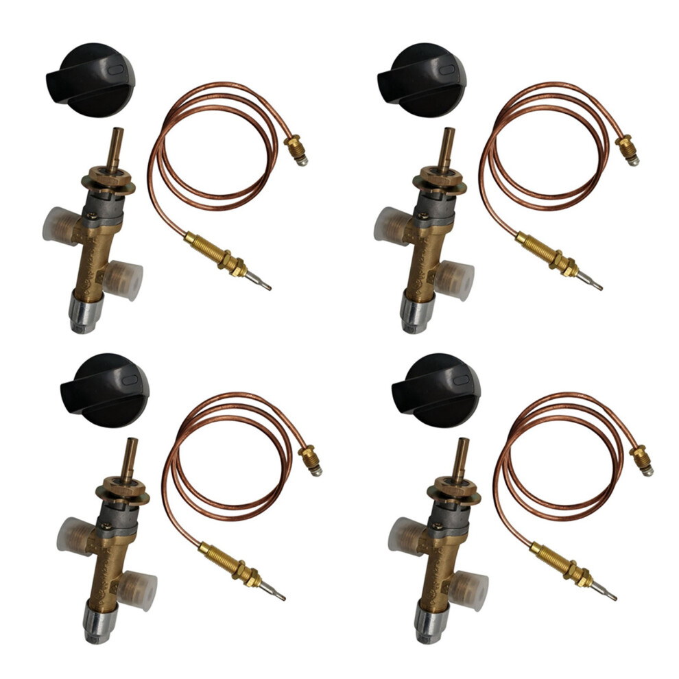 4X Propane Lpg Gas Fire Pit Control Safety Valve Flame Failure Device Gas Heater Valve With Thermocouple And Knob 6032757502296