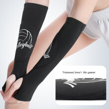 Elastic Arm Sleeves Shock Absorption Athletic Arm Guards Forearm Protectors S/M Red