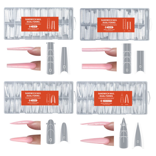 256Pcs Easy Nail Art Extension Forms No Paper Backing Required Quick Application 01 1