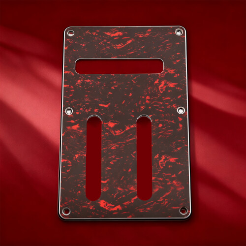 Custom Fit Electric Guitar Rear Cover For Internal Component Red tortoise shell
