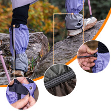 Adjustable Skiing Leg Protectors Windproofs Polyester Construction for Purple Childrens