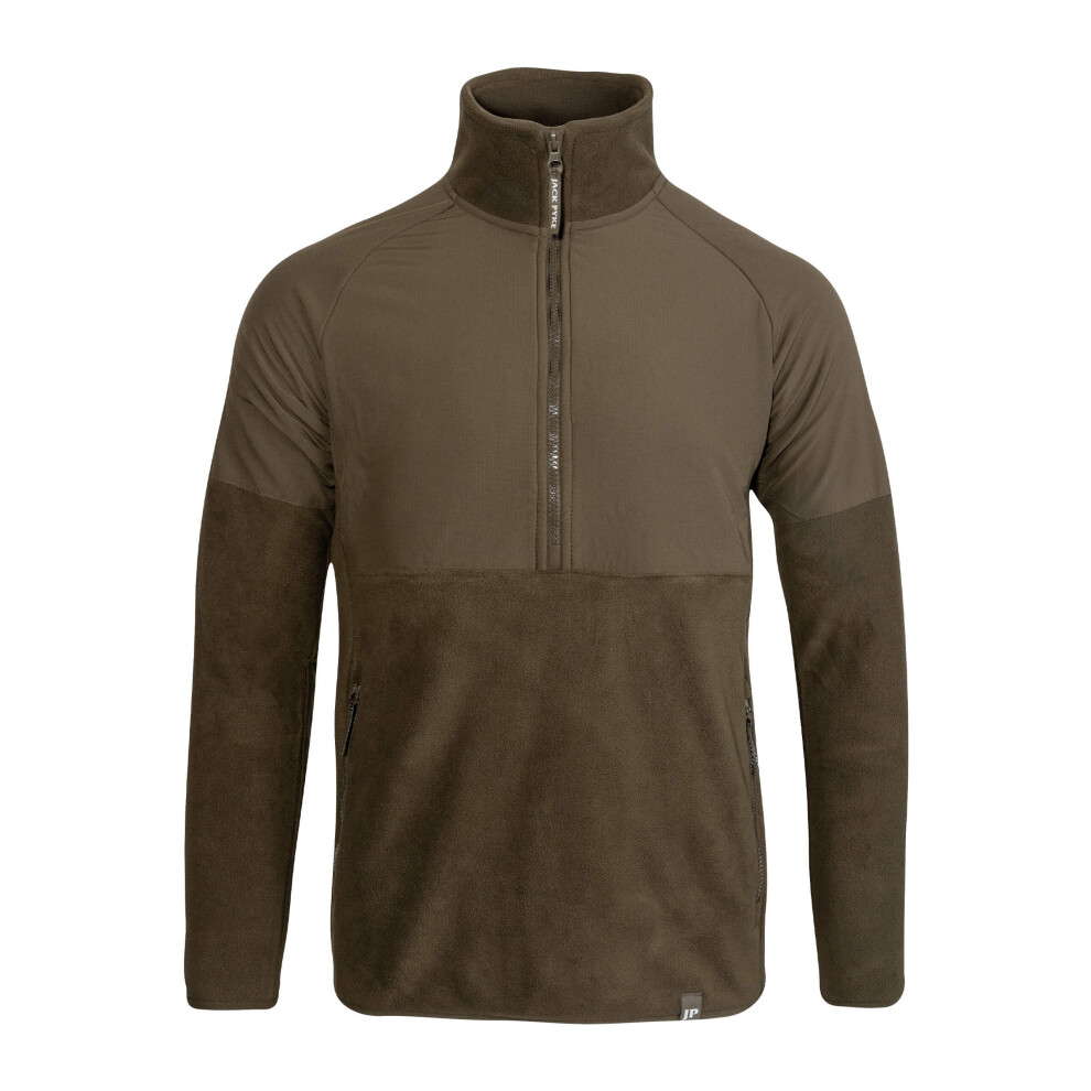 Jack Pyke Bleasdale Half Zip Fleece Top Dark Olive Small 3X-Large Green