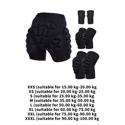 Practical Comfortable Ski Hip Knee Protective Cover Breathable Sponge Texture XXL S1 2