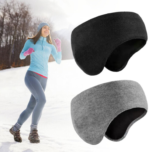 Windproof Full Coverage Cold Weather Gears For Snow Activity Winter Ear Warmer Grey 2