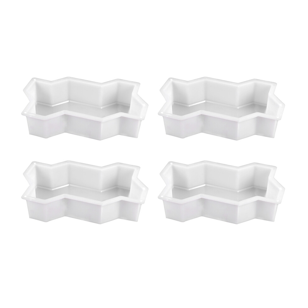 4X Three Waveform Garden Path Plastic Concrete Paving Brick Mold Diy Walkway Cement Brick Mold 6032318632646