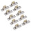 10pcs 1.6cm Dia Single Roller Window Pane Pulley Doors Wheel Silver + Gold 1