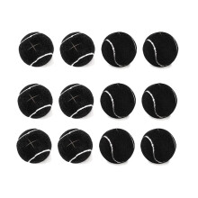 12 Balles de Tennis Prédécoupées pour Déambulateurs, Balles de Glisse, Durables pour Chaises, Pieds de Meubles, Protection de , Noires