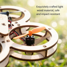DIY Quadcopter Drone Kit for Kids and Beginners Educational STEM Toy with Wooden Frame, Easy Assembly DIY Drone Model