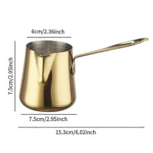 (250ml) Milk Frothing Pitcher Coffee Milk Cup,Espresso Cup Milk Jug,with Long Handle Pull er Cup 304 Stainless Steel for Bar Cafe