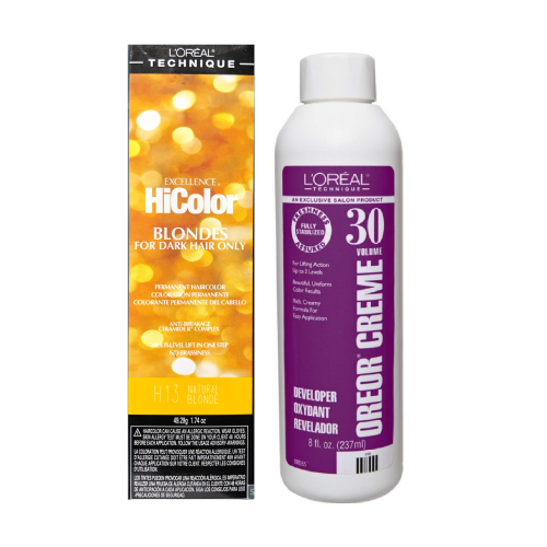 L'Oréal Excellence HiColor Natural Blonde H13 + Developer