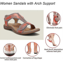 (35, Blue) Women's Comfortable Orthopedic Sandals, Sursell Orthopedic Sandals, Flat Beach Casual Sandals_d