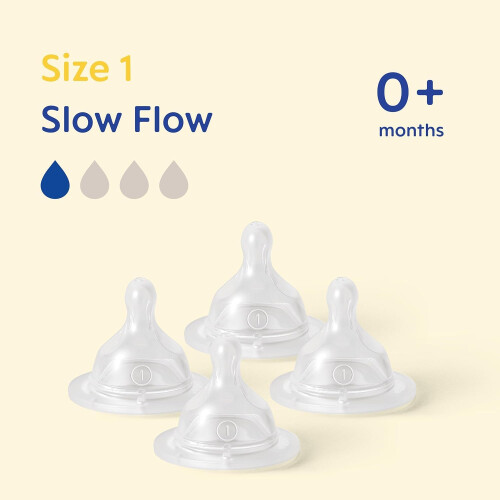 MAM MAM Teats Size 1 | 4 Pack | Slow Flow | Fits All MAM Bottles | Made from SkinSof 1
