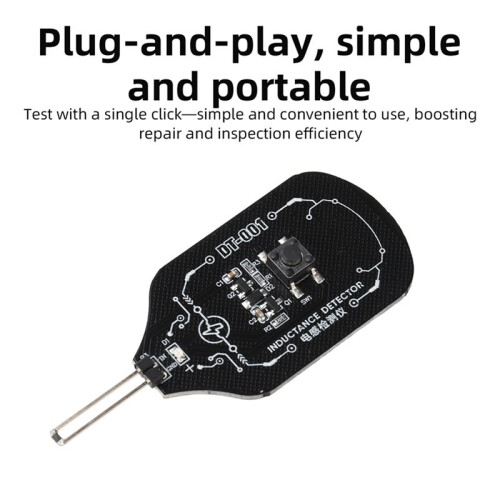 DT-001 Inductance Tester Detector - Portable PCB Inductance Meter with Button Battery Power 1