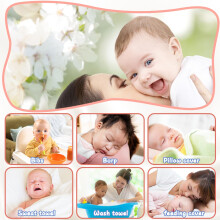 Zuimei 8 Pack Muslin Cloths For Baby Cotton Muslin Squares Face Cloths