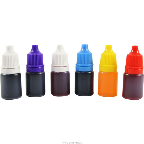 Batik Colour Dye Dropper Bottle-6 x 5ml Colours 1