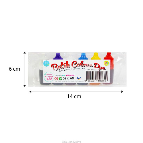 Batik Colour Dye Dropper Bottle-6 x 5ml Colours 2