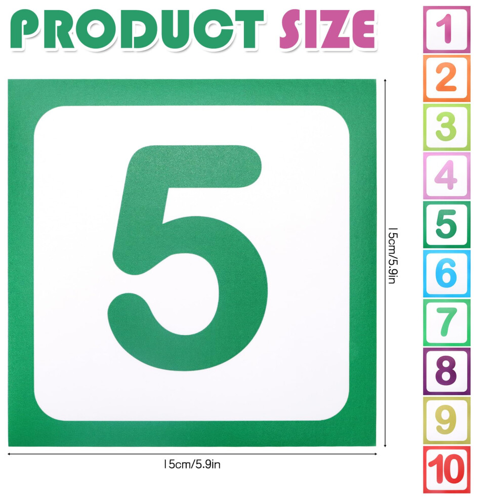 Lucxhcky 10 Pcs Number Floor Stickers Hopscotch Lattice Floor Stickers 110 Numb