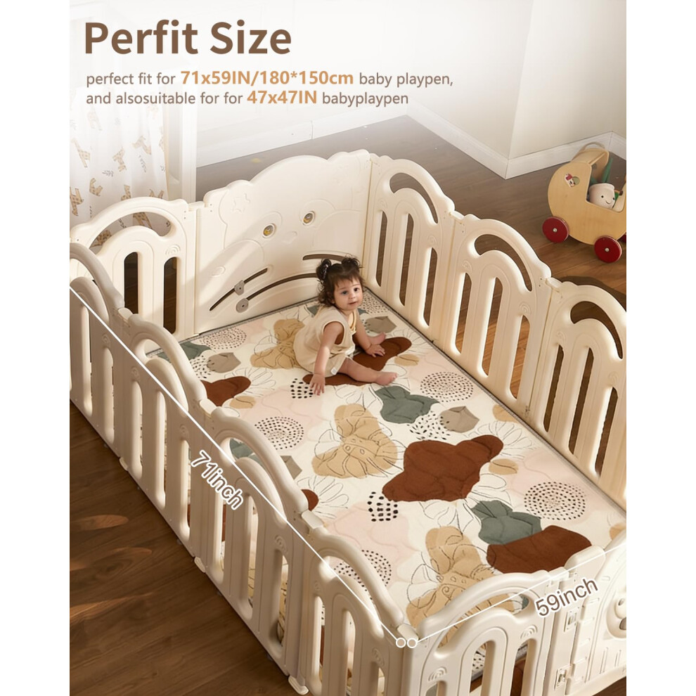 Lambluefly Baby Play Mats For Floor Baby Mats For Floor Play 180X150cm