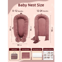 EAQ Baby Nest Pod for NewbornBaby Sleep Pod Soft Breathable Napping or