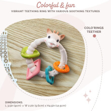 Sophie la Girafe Sensory Teething Ring – 100 Natural Rubber MultiText