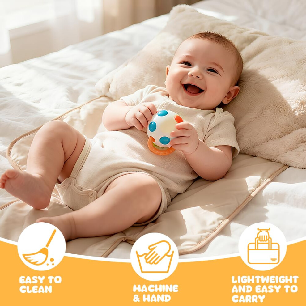 Baby Changing Mat, Portable Baby Changing Mat With Pockets For Nappies, Nappy Changing Mat, Machine Washable Travel Baby Change Mat, Foldable C Fefod