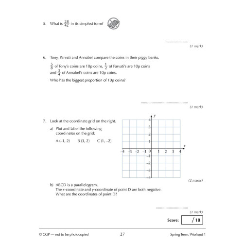KS3 Year 7 Maths 10-Minute Weekly Workouts 2