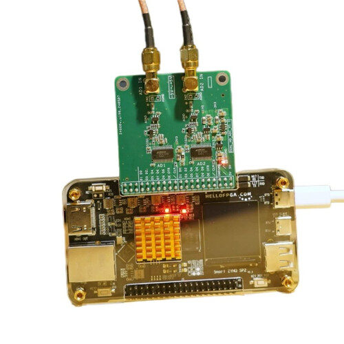Dual Channel High Speed AD ADC Module 10Bit 50MSPS Analog to Digital Converter Module with SMA Connector UART 2