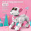Robot chien électronique télécommandé amusant, jouet cascadeur à commande vocale programmable avec commandes tactiles et musique, 5