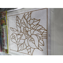 Batik 122 White Flower Painting Craft Picture Kit