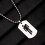 Μόδα Hip Hop Billie Skew Head Tag Κολιέ από ανοξείδωτο ατσάλι για άνδρες γυναίκες κρεμ 2