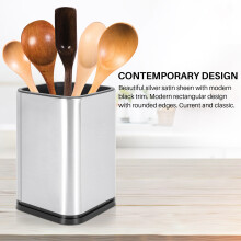 Stainless Steel Kitchen Utensil Holder, Kitchen Cutlery Storage, Utensil Organizer, Modern Rectangular Design,17X11cm