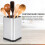 Stainless Steel Kitchen Utensil Holder, Kitchen Cutlery Storage, Utensil Organizer, Modern Rectangular Design,17X11cm 1