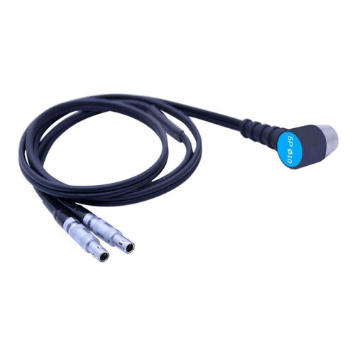 2X Ultrasonic Thickness Gauge Probe Cable Transducer Diameter 10mm/5MHz Probe 2