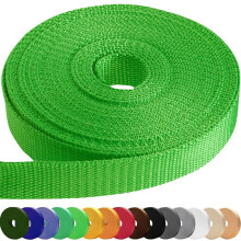 TECEUM 38 mm Webbing – Grass Green – 23 m – Strong Webbing for Outdoors Indoors Crafting DIY (1.5” 25y)