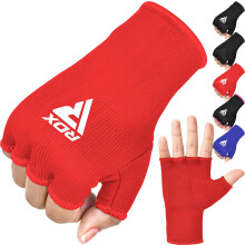 RDX Boxing Hand Wraps Inner Gloves for Punching - Half Finger Elasticated Bandages under Mitts Fist Protection - Adults & Kids, Great for MMA Muay Th