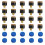 LICQIC Cue Tips,  30 Pcs 9mm  Pool Queue Tips (20 Brown+10 Blue) 1