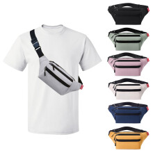 Risipu Bum Bag for Men Women, Lightweight Water-Resistant Waist Packs with Adjustable Belt & 3 Zipper Pockets, Fashionable Fanny Pack for Travel, Run
