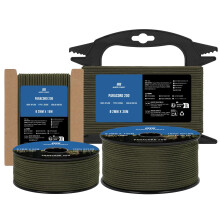 Manco Element Paracord 2mm 30m 3 Strands Type I Army Green | 100% Nylon Parachute Cord Rope | 90KG Load Capacity - Ideal for DIY, Crafting, Outdoor,